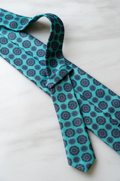 AT100BU Tiffany Blue Floral Tie