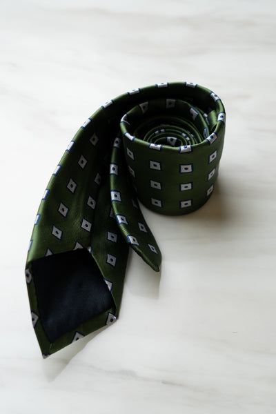 AT101GN Olive Green Dots Tie