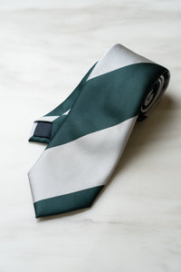 AT105GNGY Dark Green/Light Grey Stripe Tie