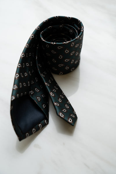 AT109GN Olive Green Dots Tie