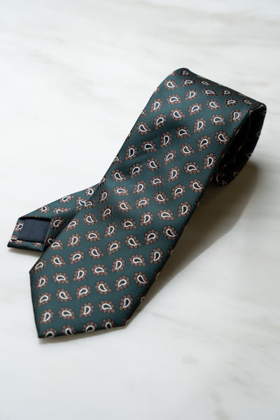 AT109GN Olive Green Dots Tie