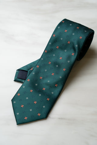 AT110GN Bottle Green Dots Tie