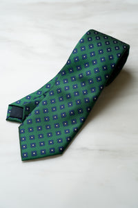 AT111GN Bottle Green Floral Tie