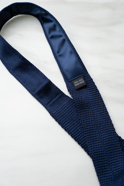 AT113BU Dark Blue Knit Tie