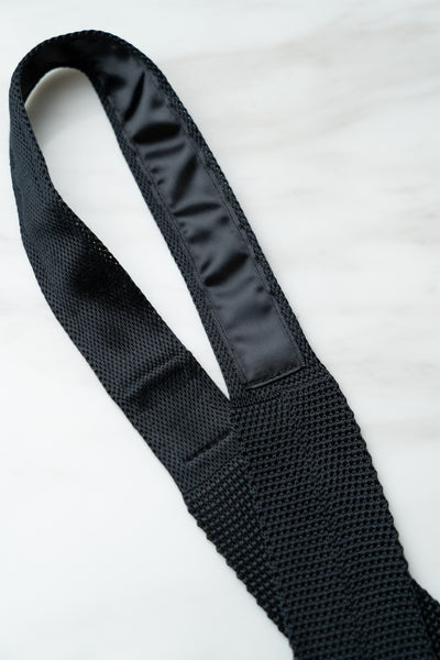 AT115BK Black Knit Tie