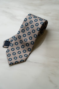 AT122BN Light Brown Floral Tie