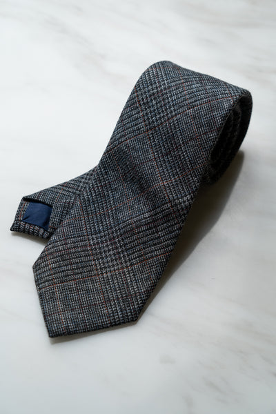 AT125GY Graphite Grey Check Tie