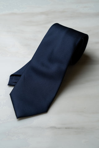 AT135BU Solid Color Tie in Midnight Blue