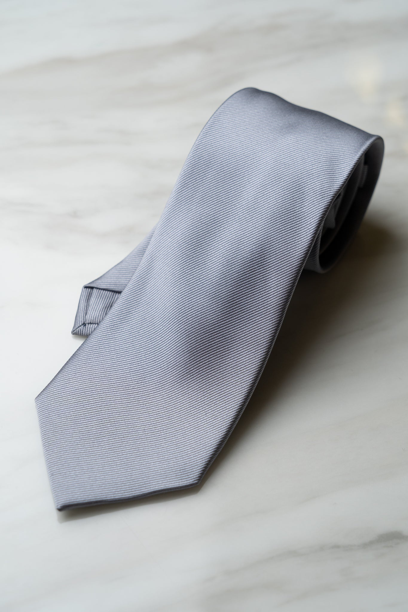 AT136GY Solid Color Tie in Light Grey