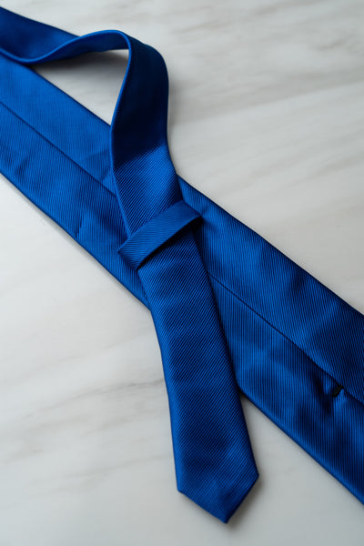 AT138BU Solid Color Tie in Cobalt Blue