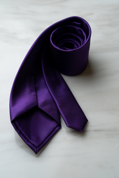 AT140PE Soild Color Tie in Purple