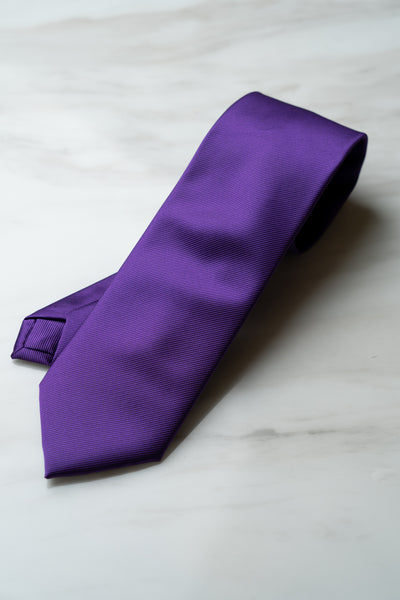 AT140PE Soild Color Tie in Purple