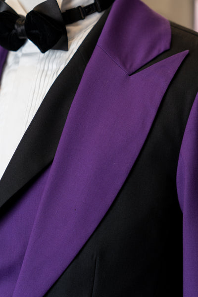 Purple & Black Layered Suit By Customize