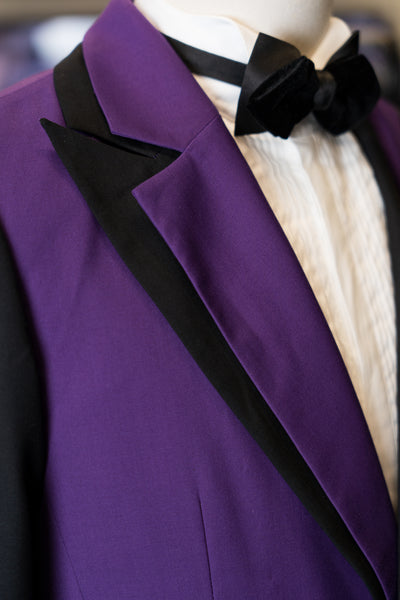 Purple & Black Layered Suit By Customize