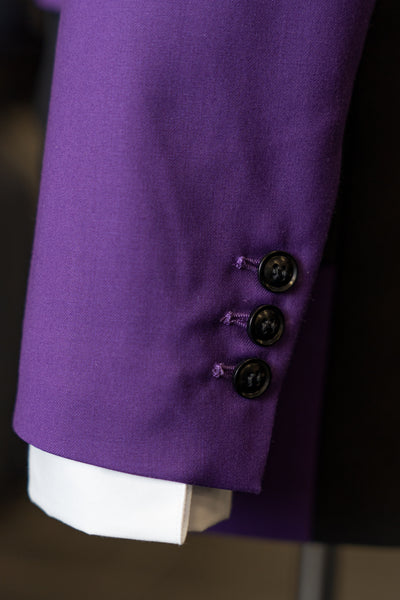 Purple & Black Layered Suit By Customize