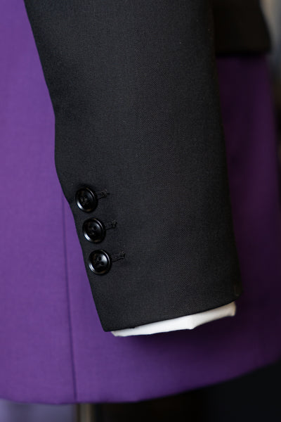 Purple & Black Layered Suit By Customize