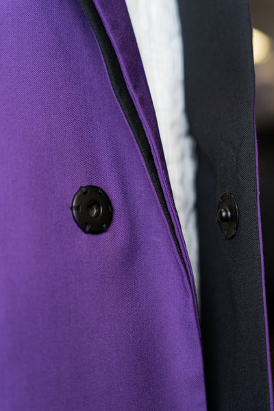 Purple & Black Layered Suit By Customize