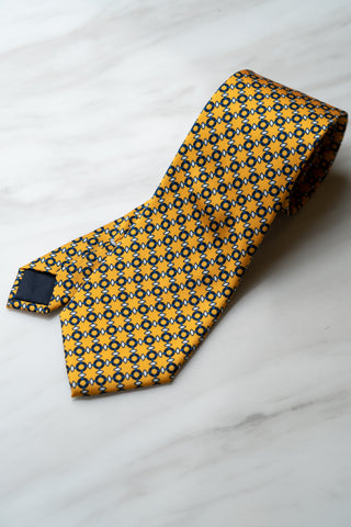 AT145YW Turmeric Yellow Floral Tie