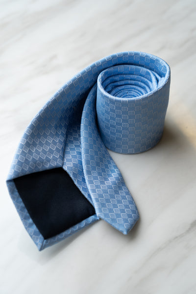 AT156BU Sky Blue Check Tie