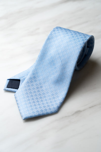 AT156BU Sky Blue Check Tie