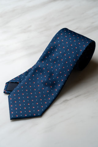 AT159BU Navy Blue Dots Tie