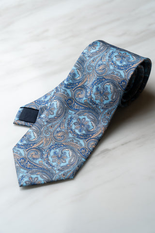 AT160BU Sky Blue Paisley TIe