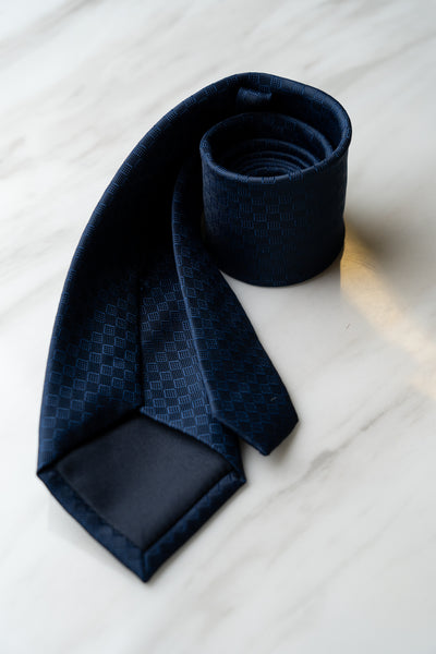 AT161BU Midnight Blue Check Tie