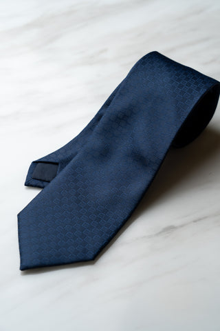 AT161BU Midnight Blue Check Tie