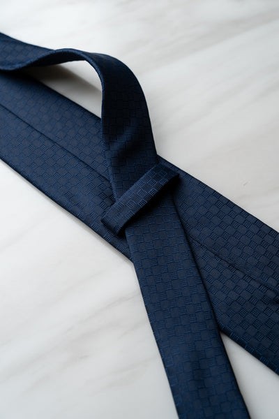 AT161BU Midnight Blue Check Tie