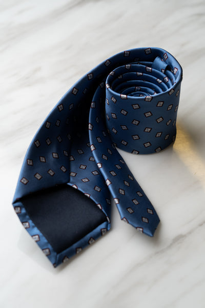 AT165BU Dull Blue Check Tie