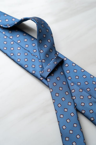 AT165BU Dull Blue Check Tie