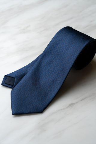 AT167BU Midnight Blue Snowflake Tie