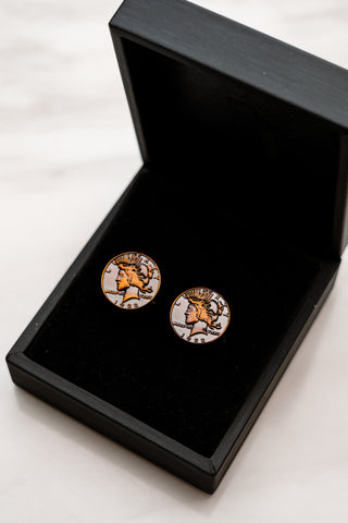 CL002CP Copper Coin Cufflink