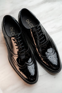 LS004BK Black Leather Shoes