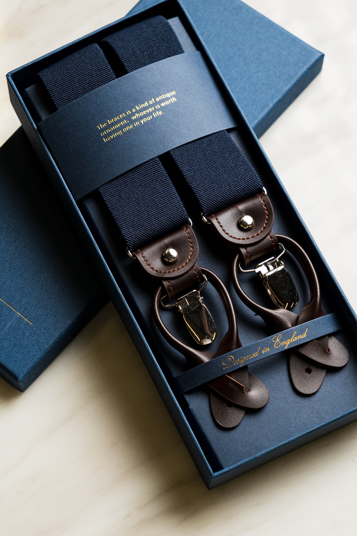 Navy Blue Suspender