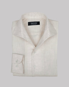 Khaki 100% 60 Lea Linen Shirt